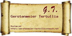 Gerstenmeier Tertullia névjegykártya